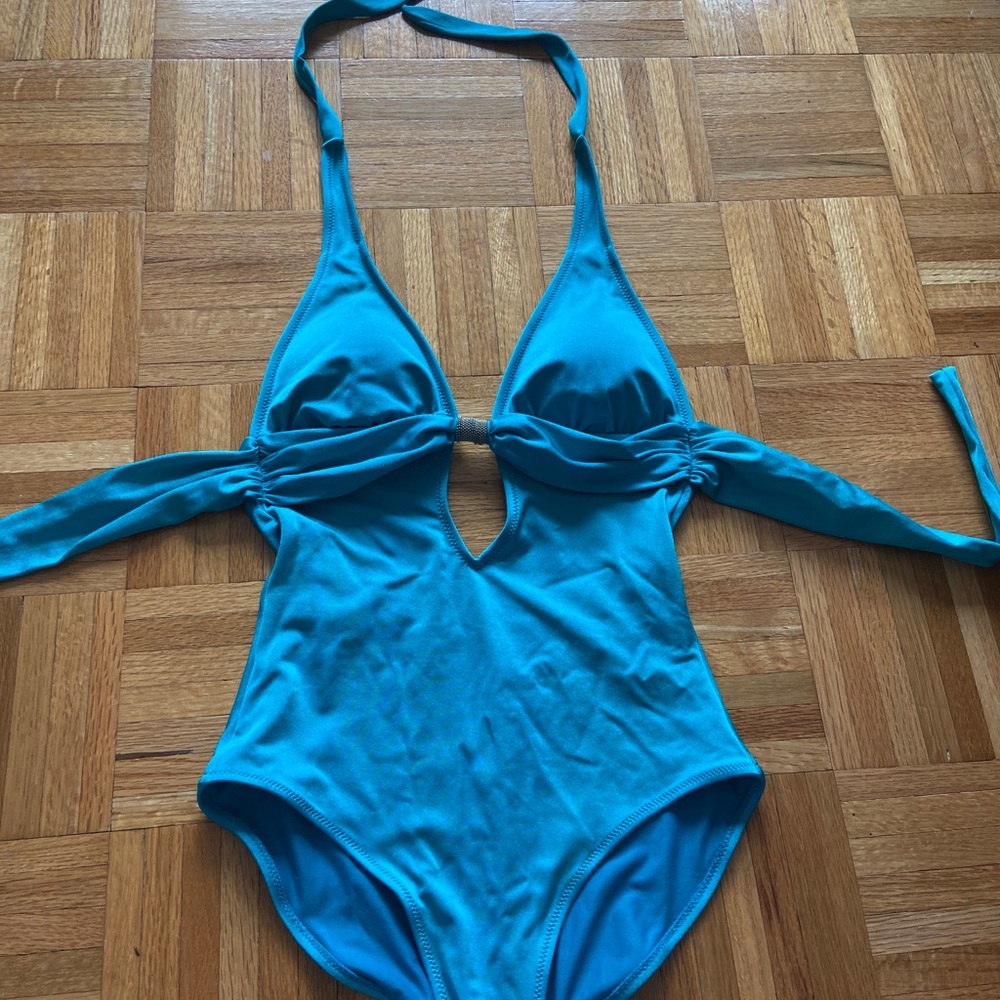 Blue Sexy One Piece Bathing Suit w/ Padding
